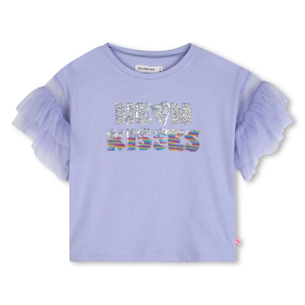 Billieblush Girls Ruffle T-Shirt / Blue